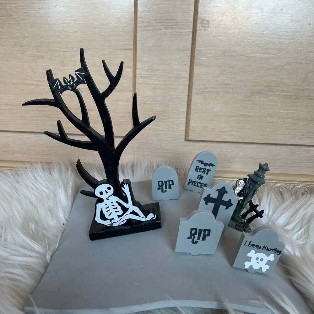 Target Halloween Hyde & Eek Boutique Mini Black tree with skeleton